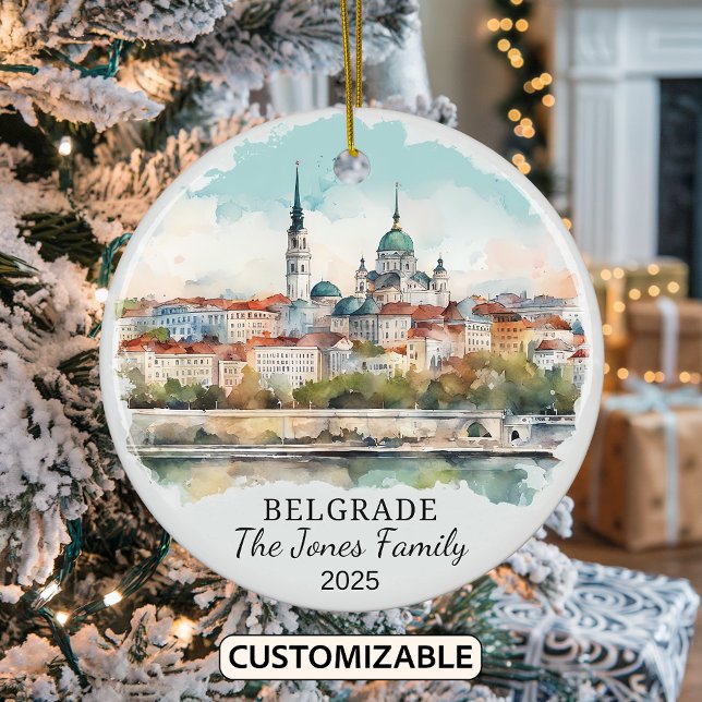 Personalisiertes Belgrader Ornament, Geschenk Serb Keramik Ornament (Von Creator hochgeladen)