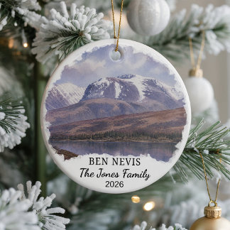 Personalisiertes Ben Nevis-Keramik-Ornament, Benut Keramik Ornament