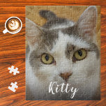 Personalisiertes benutzerdefiniertes Foto<br><div class="desc">Laden Sie Ihr Foto hoch, fügen Sie einen Namen hinzu und erstellen Sie ganz einfach Ihr personalisiertes Jigsaw Puzzle. Sie können dieses Design auf anderen Zazzle-Produkten übertragen und an die meisten Zazzle-Produkte anpassen. Sie können auch auf ANDERE KLICKEN, um Details wie Hintergrundfarbe, Text, Schriftart oder einige Grafiken hinzuzufügen, zu löschen...</div>