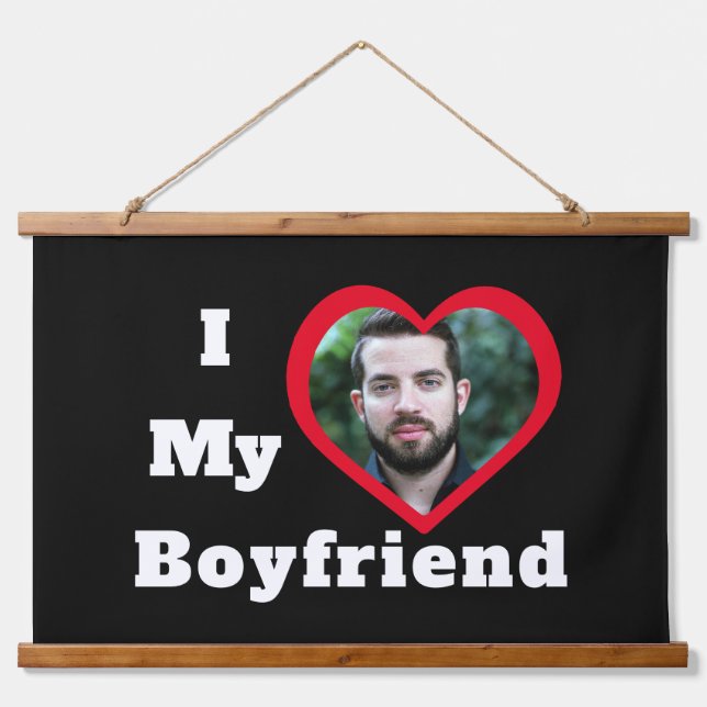 Personalisiertes benutzerdefiniertes Foto Bae I Li Wandteppich Mit Holzrahmen (Vorne)