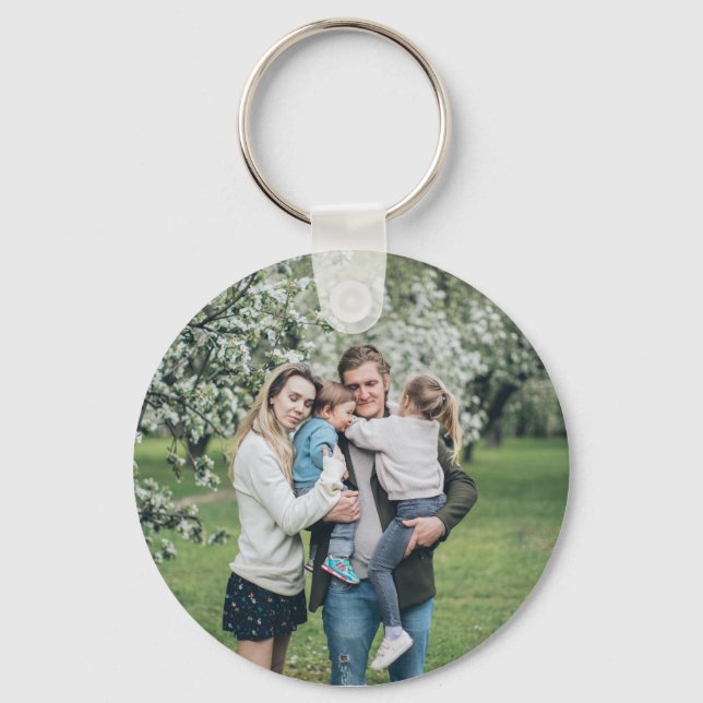 Personalisiertes benutzerdefiniertes Foto Bester V Schlüsselanhänger (Vorderseite)