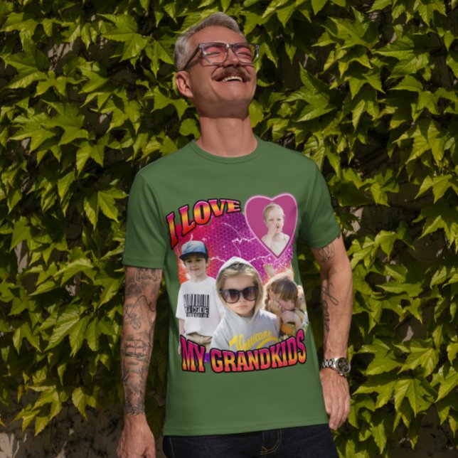 Personalisiertes benutzerdefiniertes Foto Bootleg  T-Shirt (Von Creator hochgeladen)