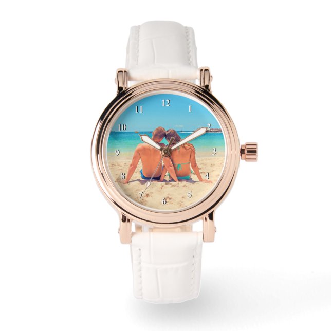 Personalisiertes benutzerdefiniertes Foto Fotos an Armbanduhr (Vorderseite)