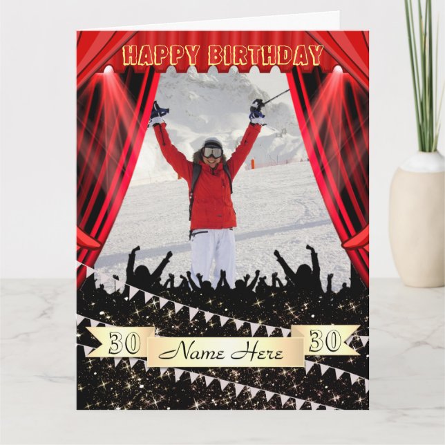 Personalisiertes benutzerdefiniertes Foto Geburtst Karte (Vorderseite)