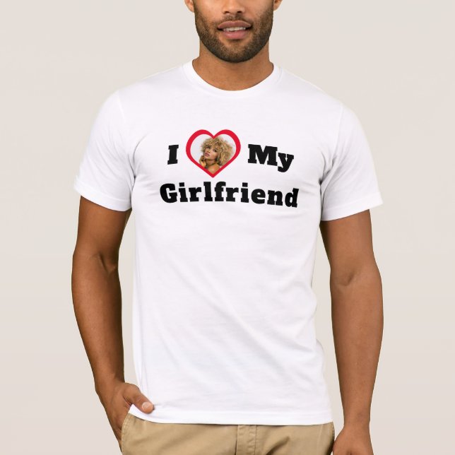 Personalisiertes benutzerdefiniertes Foto I Liebe  T-Shirt (Vorderseite)