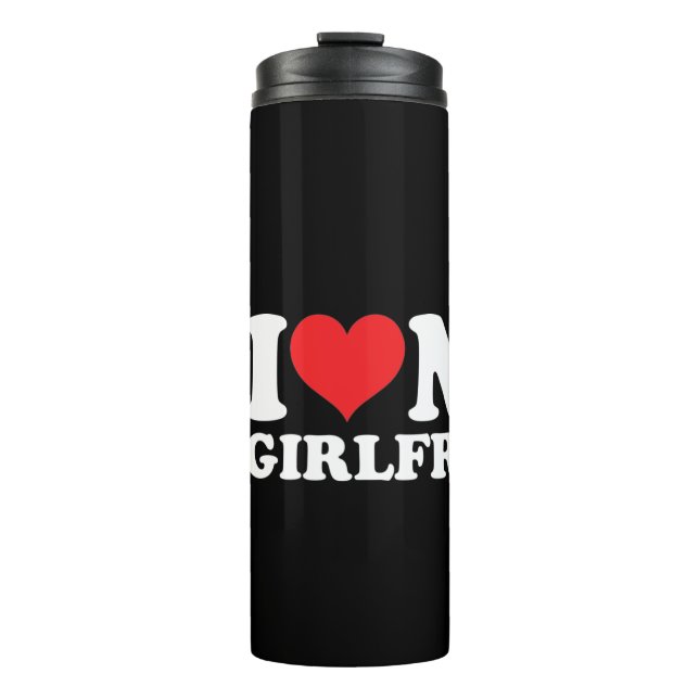 Personalisiertes benutzerdefiniertes Foto I Liebe  Thermosbecher (Vorderseite)