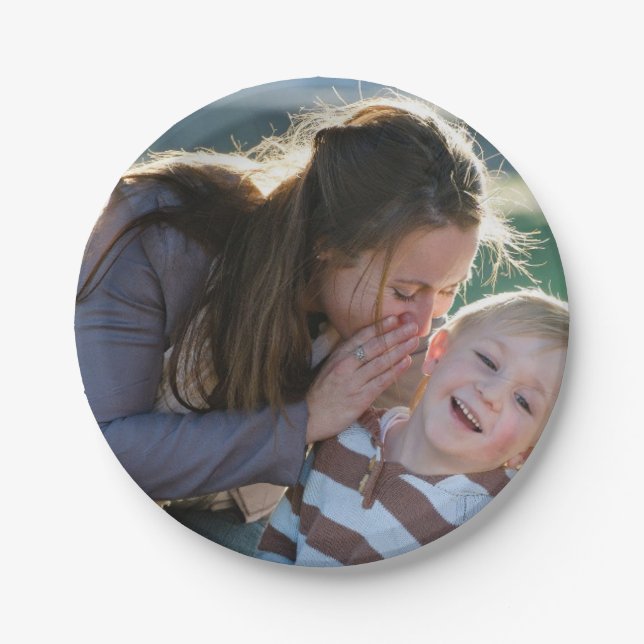 Personalisiertes benutzerdefiniertes Foto Pappteller (Vorderseite)
