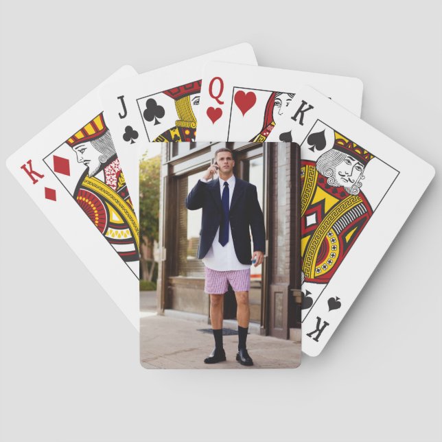 Personalisiertes benutzerdefiniertes Foto Spielkarten (Rückseite)