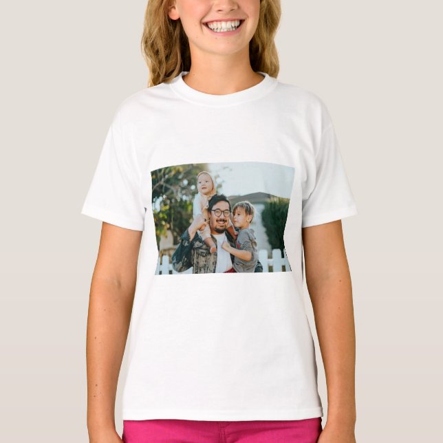 Personalisiertes benutzerdefiniertes Foto T-Shirt (Vorderseite)