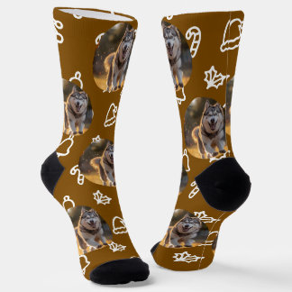 Personalisiertes benutzerdefiniertes Foto - Winter Socken