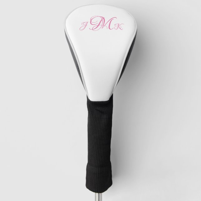 Personalisiertes, benutzerdefiniertes Hot-Pink-Scr Golf Headcover (Vorderseite)