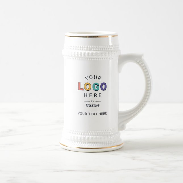 Personalisiertes benutzerdefiniertes Logo Geschäft Bierglas (Rechts)
