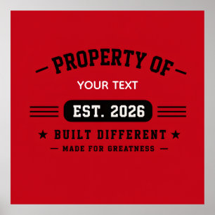 Personalisiertes benutzerdefiniertes Namensdesign  Poster