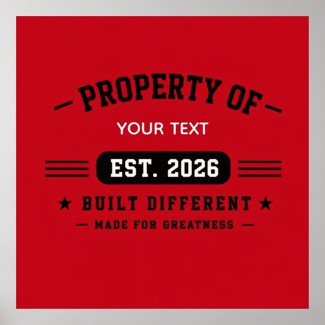 Personalisiertes benutzerdefiniertes Namensdesign  Poster (Vorne)