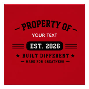 Personalisiertes benutzerdefiniertes Namensdesign  Poster
