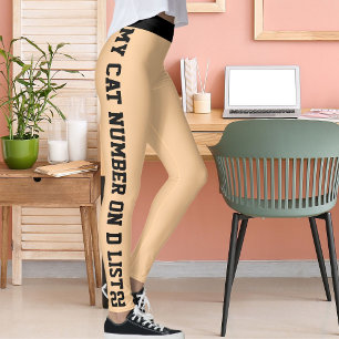 Personalisiertes, benutzerdefiniertes Pfirsichkatz Leggings
