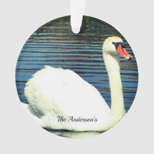 Personalisiertes benutzerdefiniertes Schwan-Foto Ornament