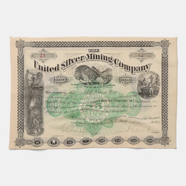 Personalisiertes Bergbaumaterial Küchentuch (Horizontal)