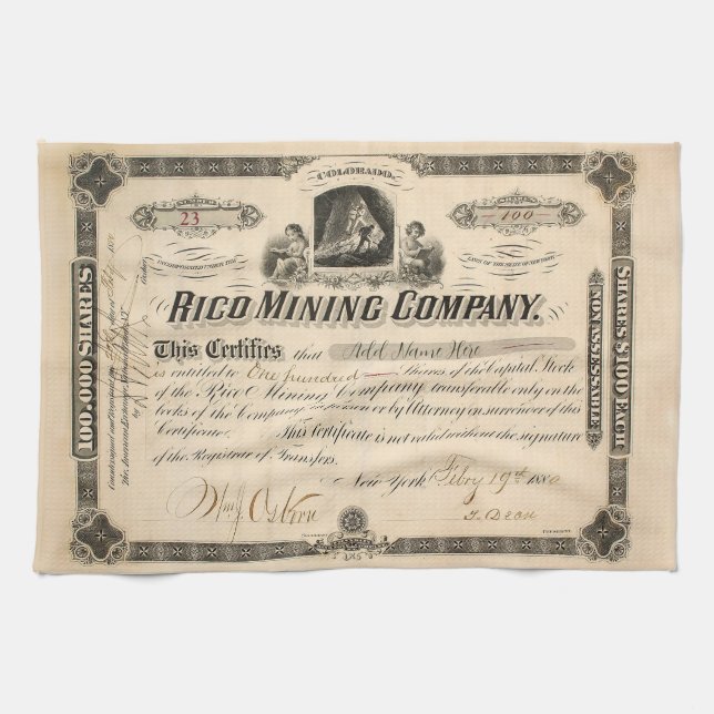 Personalisiertes Bergbaumaterial Küchentuch (Horizontal)