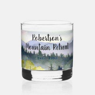 Personalisiertes Bergthema Whiskyglas