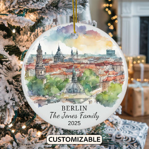 Personalisiertes Berliner Ornament, Deutschland-Ge Keramik Ornament