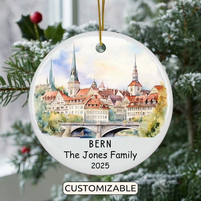 Personalisiertes Bern-Ornament, Schweiz Keramik Ornament (Von Creator hochgeladen)