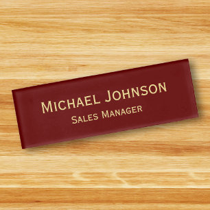 Personalisiertes berufliches elegantes namenschild