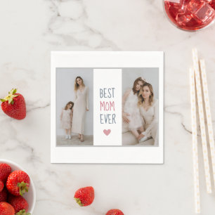 Personalisiertes "Best Mama Ever"-Papier Napkins Serviette
