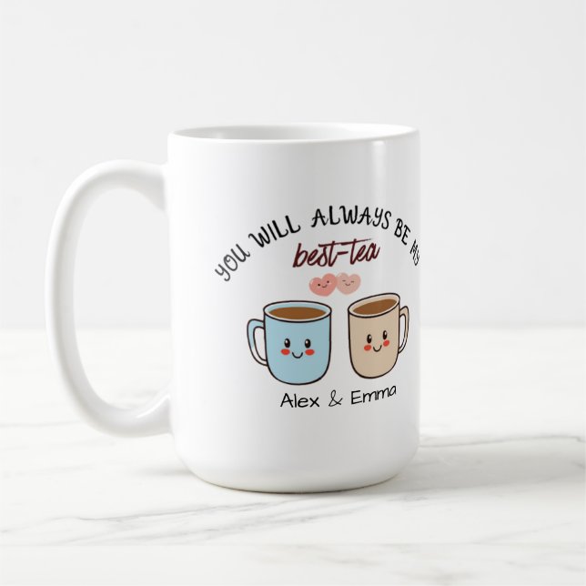 Personalisiertes Best-Tea-Paar  Kaffeetasse (Links)