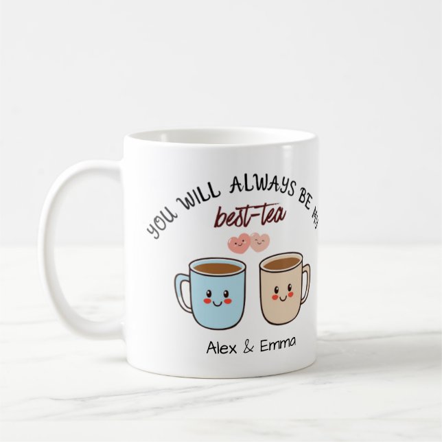 Personalisiertes Best-Tea-Paar  Kaffeetasse (Links)