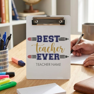 Personalisiertes Beste Lehrerin/Bester Lehrer Alle Mini Klemmbrett