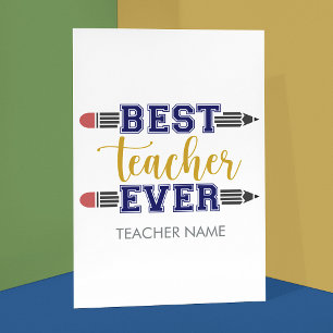 Personalisiertes Beste Lehrerin/Bester Lehrer Alle Postkarte
