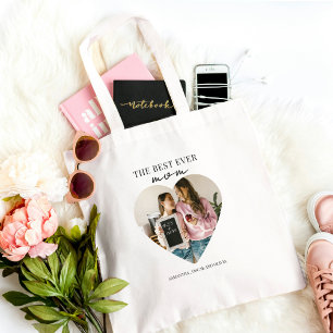 Personalisiertes Beste-Mama-aller-Zeiten-Herz-Foto Tragetasche