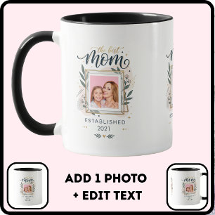 Personalisiertes Beste-Mama-Foto-Datum Süß Gegründ Tasse