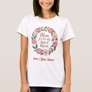 Personalisiertes Beste-Mutter-aller-Zeiten-Blumenk T-Shirt
