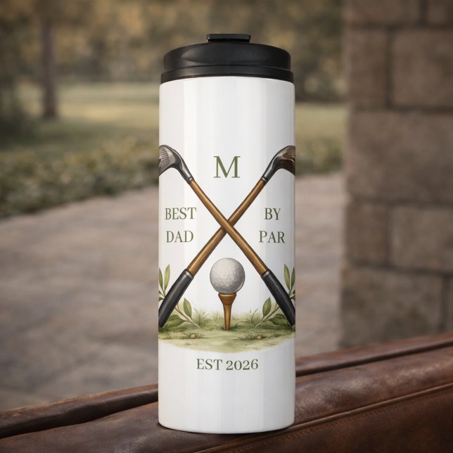 Personalisiertes Bester Vater Durch Par-Monogramm Thermosbecher (Von Creator hochgeladen)