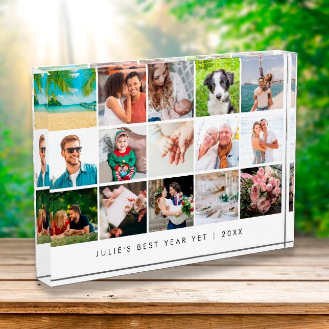 Personalisiertes Bestes Jahr bis zum Collage 15 Fotoblock (Von Creator hochgeladen)