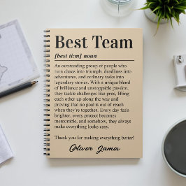 Personalisiertes Bestes Team-Dankeschön-Unternehme Notizblock