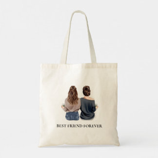 Personalisiertes Bestie-Freundschaftsgeschenk Tragetasche
