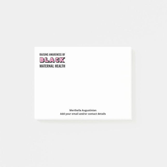 Personalisiertes Bewusstsein für die Gesundheit vo Post-it Klebezettel (Vorderseite)