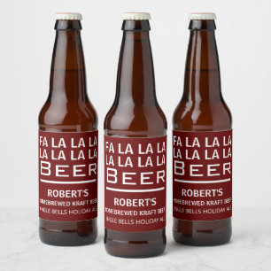 personalisiertes Bier "Fa La La" Bierflaschenetikett
