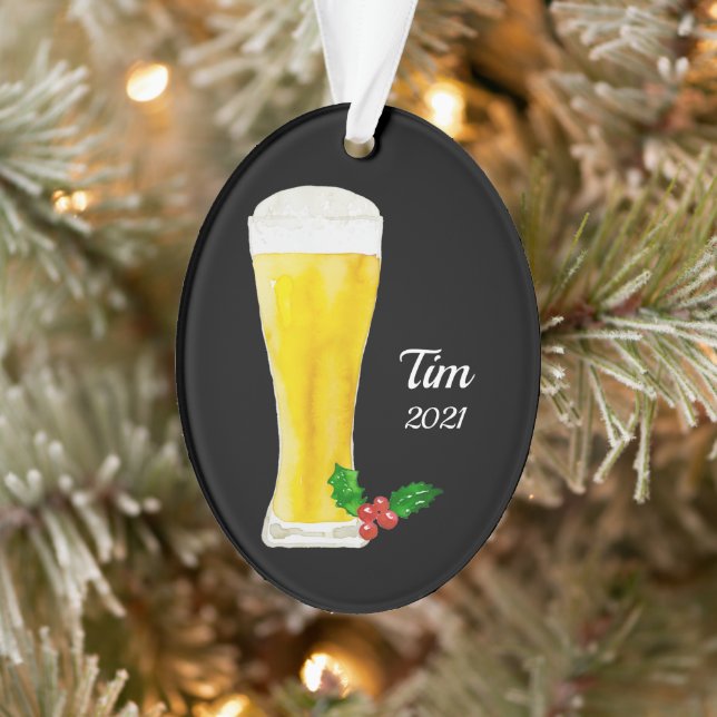 Personalisiertes Bier-Ornament Ornament (Baum)