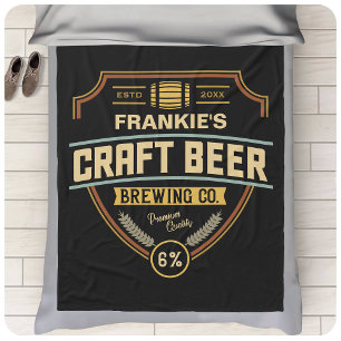 Personalisiertes Bieretikett Brauunternehmen Bar Fleecedecke