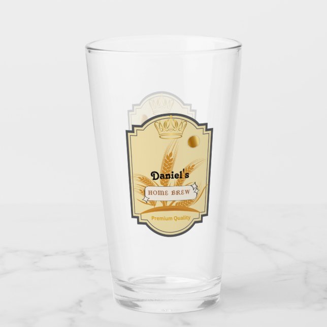 Personalisiertes Bierglas Glas (Vorderseite)