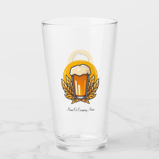 Personalisiertes Bierglas mit Name Glas (Vorderseite)