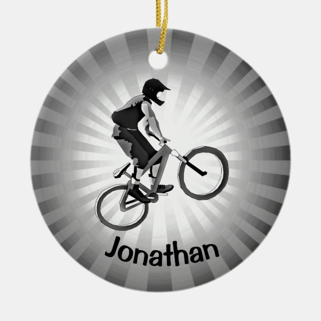 Personalisiertes Bike-Ornament Keramik Ornament (Vorne)