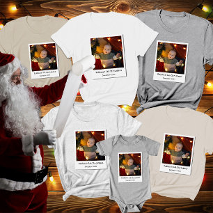 Personalisiertes Bild Cool Vintag 1. Weihnachten Tri-Blend Shirt