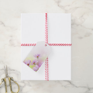Personalisiertes Bild & rosa Wasserfarben-Blumen Geschenkanhänger