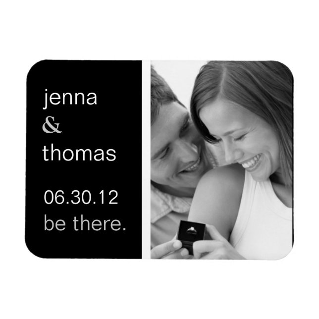 personalisiertes Bild speichert Datummagnet Magnet (Horizontal)