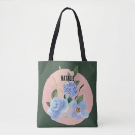 Personalisiertes Bild und Name Niedliche Aquarellb Tasche
